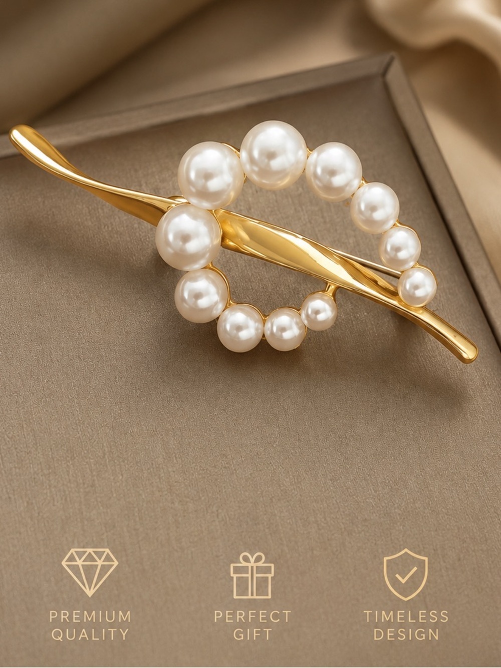 Imperial Pearl Circle Brooch